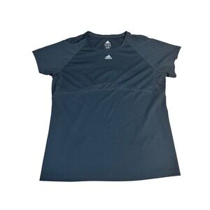 Adidas Women's Dark Gray Short Sleeve Athletic T-Shirt XL